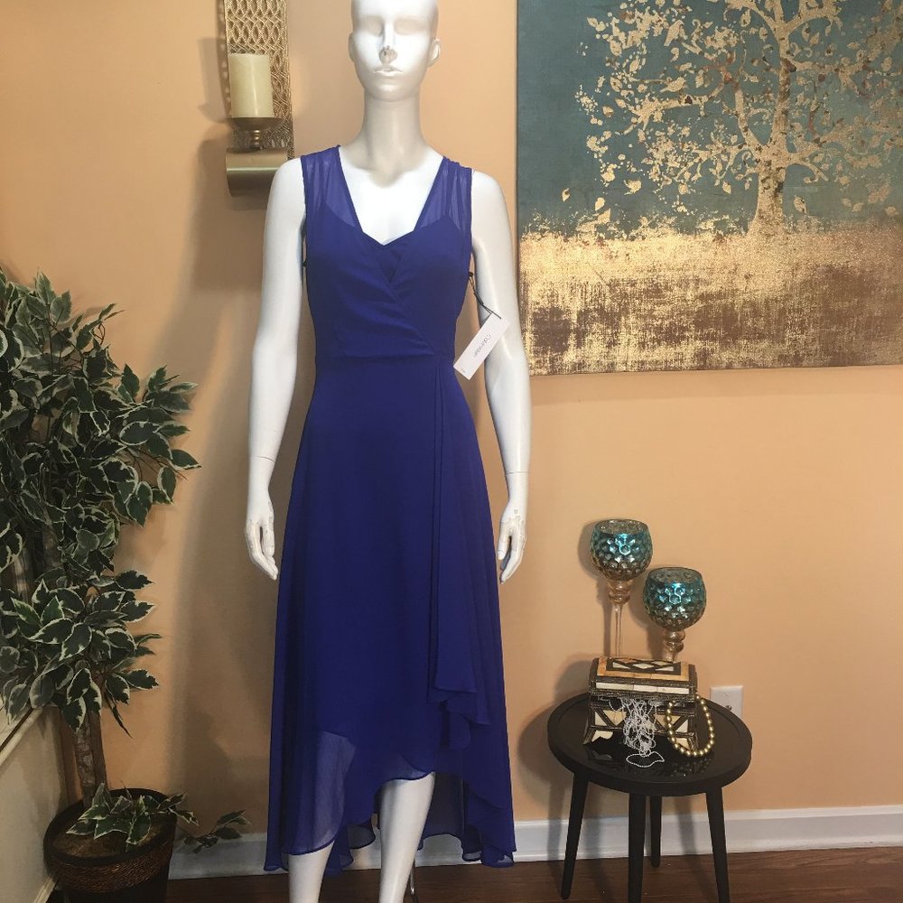 Calvin Klein Bleu chiffon Dress size 4